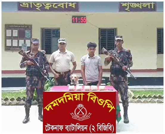 টেকনাফে পাচারকারীসহ ৫০ হাজার ইয়াবা উদ্ধার করল 'ডগ মেঘলা'