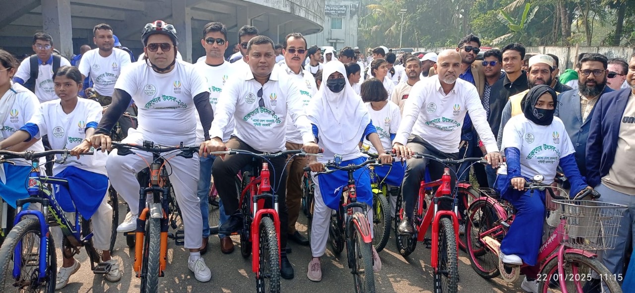 পিরোজপুরে তারুণ্যের উৎসবে সাইকেল র‌্যালি অনুষ্ঠিত