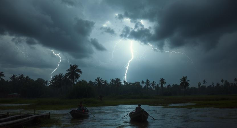 রাতে ১৩ জেলায় ঝড়ের পূর্বাভাস আবহাওয়া দফতরের