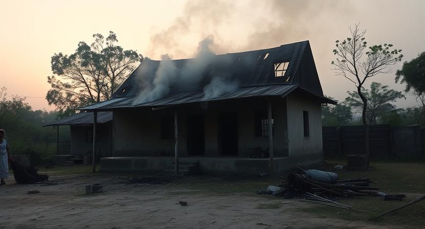 ফরিদপুরে অগ্নিকাণ্ডে নামজরত বৃদ্ধার মৃত্যুর ঘটনায় শোকের ছায়া