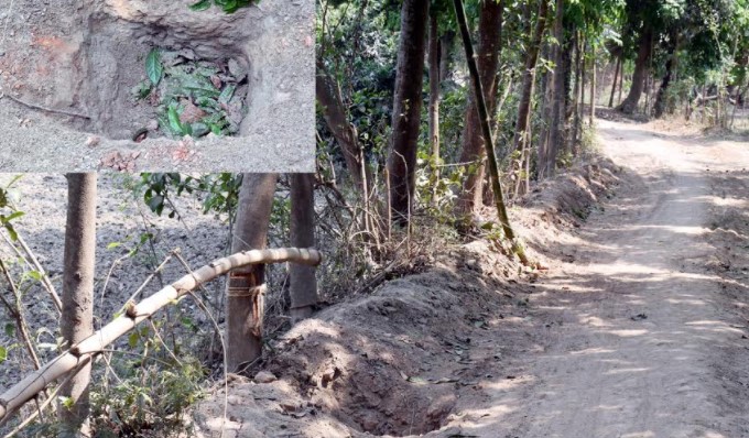 পাবনায় সড়কে গর্ত করে প্রতিবন্ধকতা সৃষ্টি