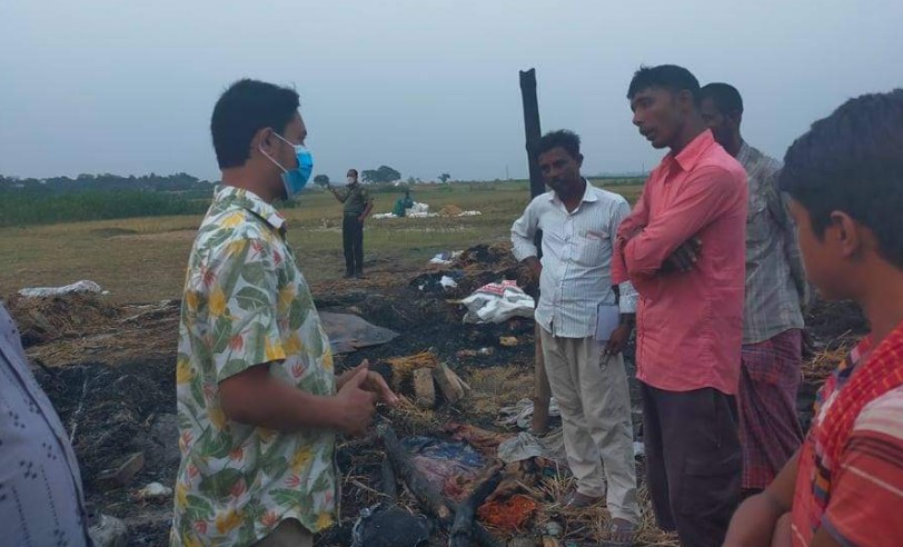 কৃষি শ্রমিকদের ঘর সহ শতাধিক মণ ধান পুড়ে চাই