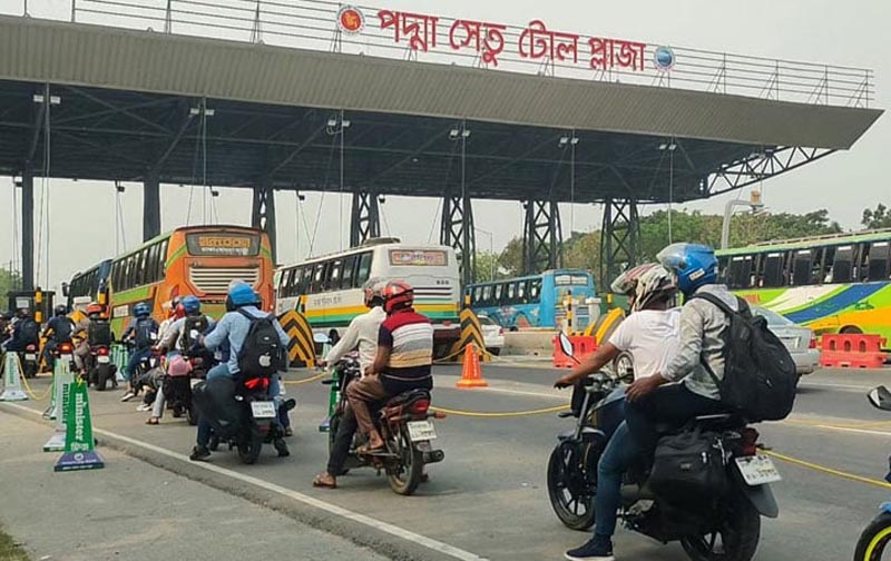 ঈদে পদ্মা সেতুতে সাড়ে ১৫ কোটি টাকা টোল আদায়