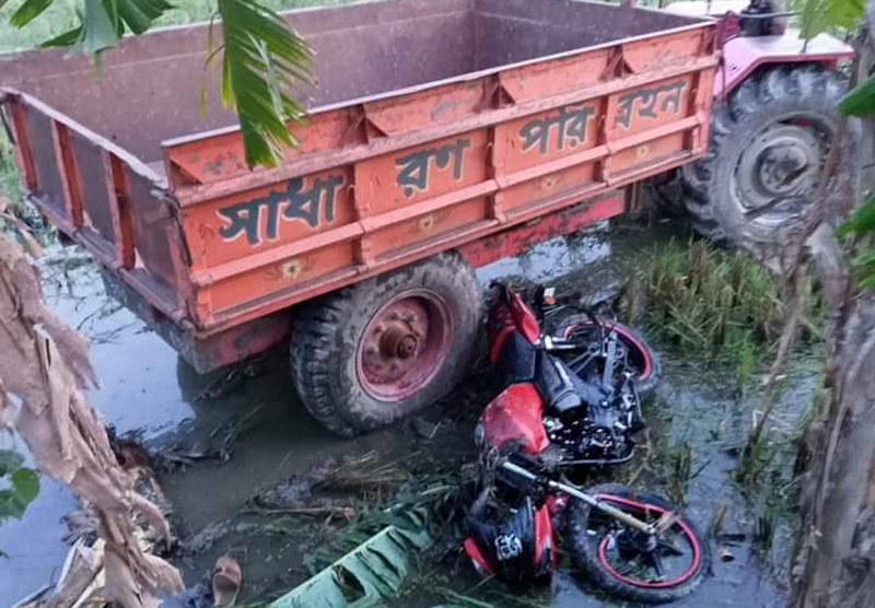 আটপাড়ায় লরি মোটরসাইকেল মুখোমুখি সংঘর্ষে নিহত ১ আহত-২