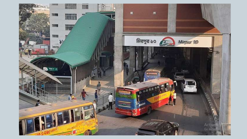 মিরপুর-১০ মেট্রোরেল স্টেশন চালুর অপেক্ষার অবসান