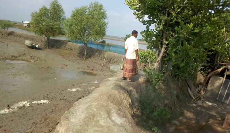 আশাশুনিতে ৩০ বছরেও নির্মাণ হয়নি ৬৫০ মিটার বেরিবাঁধ, অসহায় কয়েকশ' পরিবার