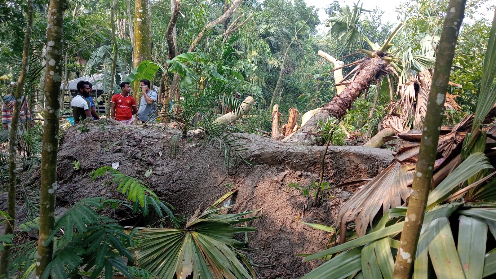 কুয়াকাটায় ঘূর্ণিঝড়ে বিধ্বস্ত ১৩ ঘর, ব্যাপক ক্ষয়ক্ষতি